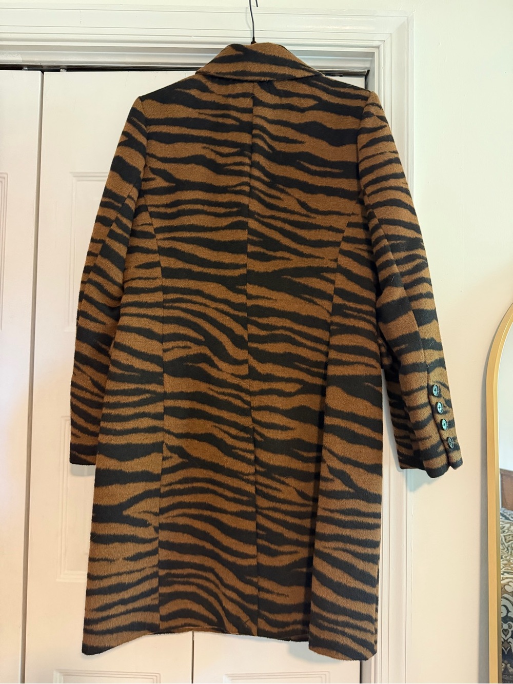 MICHAEL Michael Kors Tiger-Print Coat in Brown & Black - Picture 5 of 5